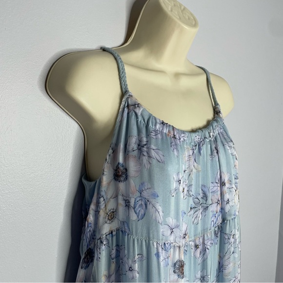 Elena Baldi Silk Blend Tiered Floral Maxi Dress - Picture 4 of 14